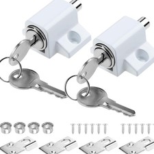 Schiebetür Schloss Set Weiß