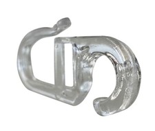 rewagi®  10 Gardinenhaken Überklipshaken  Faltenhaken - Transparent – Ø 4–12 mm
