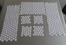 7 Deckchen Tischdecke  weiß vintage Landhaus Blumen