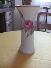 große MEISSENVASE rote Rose