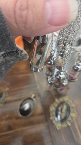Real beetle vial necklace - vial,