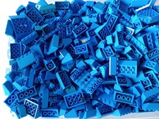 100x Lego Dachsteine Blau
