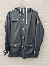 Derbe Regenmantel Gr. 38 S Blau Regenparka Kapuze Original Regenjacke Dunkelblau