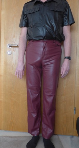 Gayle kunstlederhose rot - ++,