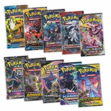 Pokémon Einzelbooster Karten Mega-Entwicklung Schwert & Schild Sonne & Mond DE