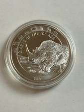1 Unze (oz) 999 Silber  - Ghana "Giants of the Ice Age - Wollnashorn 2021"