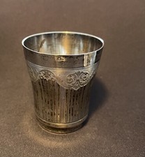 Antiker Silberkelch Becher Taufbecher Timbale mit Stempel