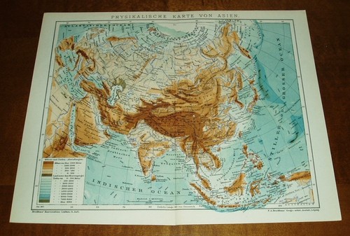 Physikalische karte von - von, asien