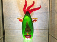 Murano-Stil Glasfigur Skulptur Abstrakt 2,135 kg. 30x16cm TOP ! VIDEO !