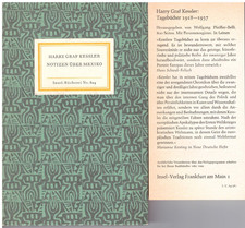 Insel-Bücherei IB 824 Kessler EA ÜP.258a Plus Beilage vom Verlag