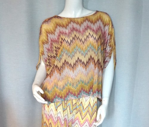 Golden cropped zickzack print - zickzack,