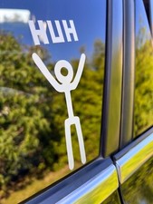 2 x HUH Männchen Aufkleber