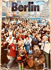 Plakat Poster Berlin - Kurfürstendamm _ Tourismus Reise _ 70s Vintage Retro 70er