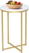 COSTWAY Beistelltisch Marmor Optik modern