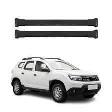 Dachträger Grundtäger für Dacia Duster mk2 2018-2021 Pre-FL 75kg Alu Schwarz 2x