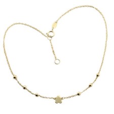 Damen Fußkette Fußkettchen echt Gold 333  (8 kt)  26 cm mit Einhänger Blume