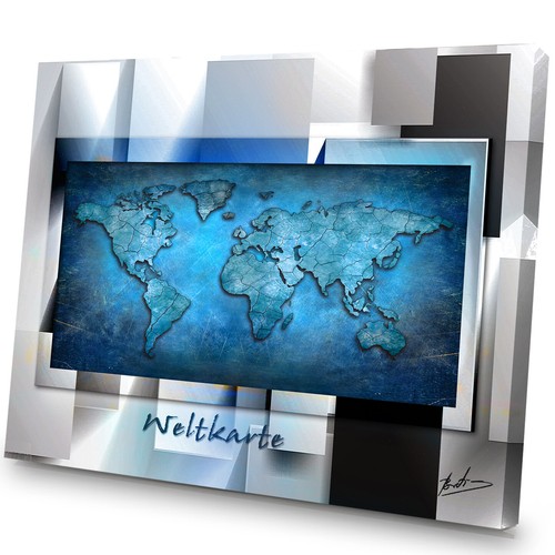 Leinwand bilder weltkarte - leinwand,