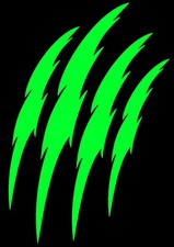 2x Monster Kralle Sticker