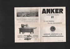 BIELEFELD, Prospekt 1930, Anker-Werke AG Schnellauf-Rundschiffmaschine