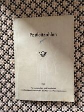 DEUTSCHE BUNDESPOST 1961 - Original Handbuch POSTLEITZAHLEN - Postministerium