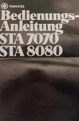 Bedienungsanleitung für nikko - bedienungsanleitung,