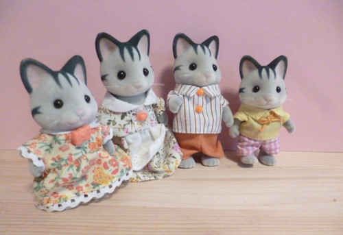Sylvanian families katzen grau - families,