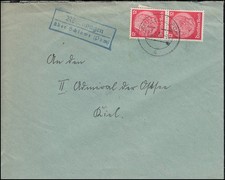 Landpost-Stempel Rötzenhagen über SCHLAWE (POMMERN) 23.2.1937 auf brief