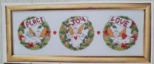 Stickvorlage Kreuzstich  3 Engel Muster Frieden-Freude-Liebe-Engel Weihnachten