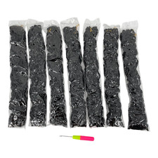 Xtrend Haar Extensions - Dreadlocks schwarz - 7 Stück - 24 Zoll - gewelltes Haar