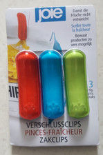 NEU ♥ JOIE ♥ 3 Stück Verschlussclips Beutelverschlüsse ♥ Küchenhelfer ♥ OVP