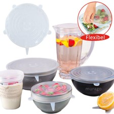 6 x Silikondeckel Lebensmittel