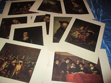 REMBRANDT , Mappe mit 10 Farbtafeln in Kupfertiefdruck ,Meisterwerke der Malerei