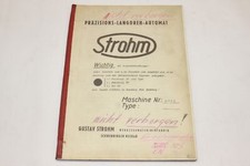 Betriebsanleitung - Langdrehautomat - Drehmaschine Drehbank - STROHM - EN 125