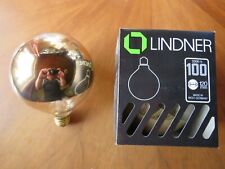 LINDNER GLOBE G120 GLÜHLAMPE GOLD ! RINGVERSPIEGELT RINGSPIEGEL E27 100W DIMMBAR