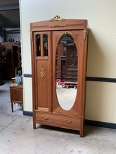 Antiker Jugendstil Wäscheschrank, - Bronzeverzierungen -   Lieferung möglich!