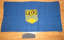 DDR Flagge Fahne FDJ Freie Deutsche Jugend Baumwolle + DRK Mütze (126046)