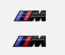 2X BMW M Emblem Logo Heckklappe Schriftzug Badge Aufkleber Schwarz Glanz 55x20MM