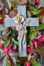 Grabschmuck Trauer Deko Kreuz