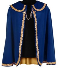 blauer Samt Umhang Prinzenmantel König Kostüm Uniform Musketier Garde Karneval 