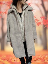 Langer warmer Webfellmantel