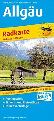 Allgäu radkarte mit - radkarte,