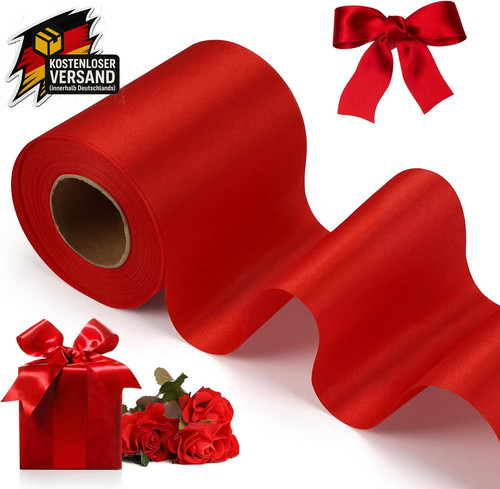 Satinband rot breit 10cm 22m