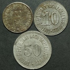 NOTGELD: 5, 10 & 50 Pfennig