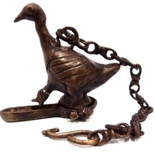 Öllampe Bronze Vögel mit Kette alte Petroleumlampe Dochtlampe Leuchte Garten