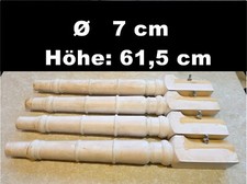 Füße Holzbeine Möbelbeine Bettfüße Möbelfüße Tischbeine Holzfüße L. 61,5 cm