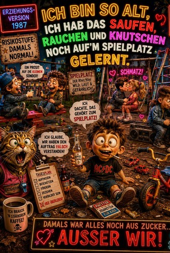Blechschild saufen rauchen - blechschild,