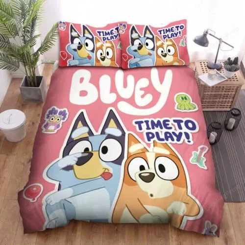 Cartoon bluey steppdecke - bluey,