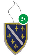 3 x Bosnia Coat of Arms Car