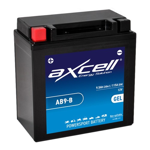 Axcell batterie 12v yb9 gel - 12v,