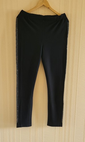 Damen leggings schwarz mit - schwarz,